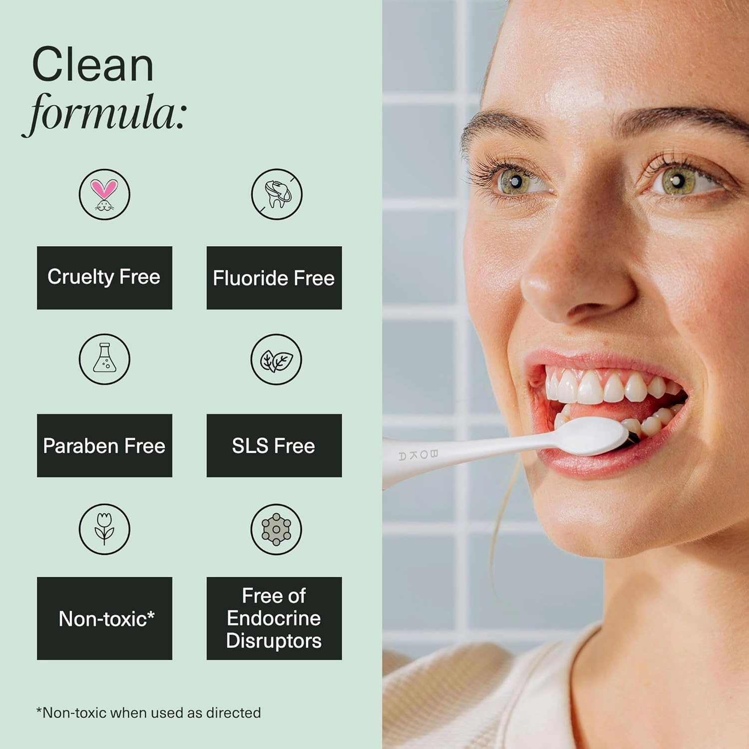 Boka Fluoride Free Toothpaste Nano Hydroxyapatite, Helps Remineralize, Appropriate for Sensitive Teeth, Whitening - for Adult, Kids Oral Care - Ela Mint Flavor, 4 Fl Oz 3Pk - US Manufactured