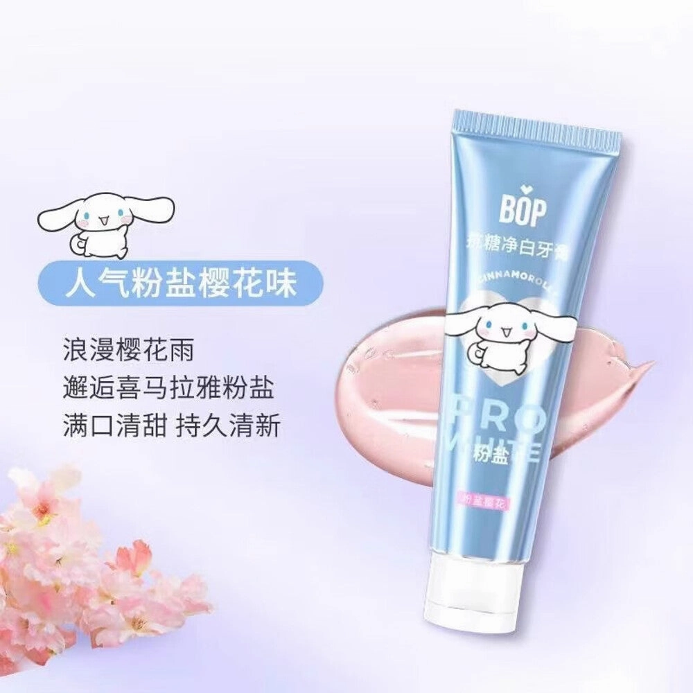 BOP x Cinnamoroll Anti-Sugar Whitening Toothpaste Pink Salt Sakura Flavor 100g