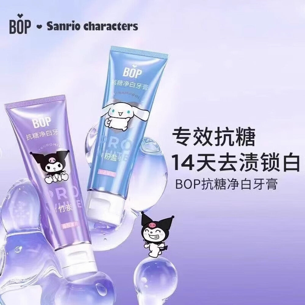 BOP x Cinnamoroll Anti-Sugar Whitening Toothpaste Pink Salt Sakura Flavor 100g