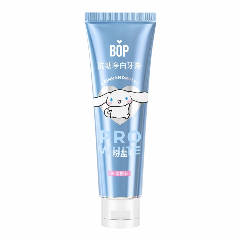 BOP x Cinnamoroll Anti-Sugar Whitening Toothpaste Pink Salt Sakura Flavor 100g
