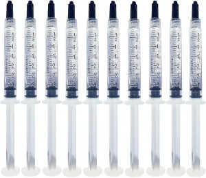 Bright White Smile 35% 10 Pack Teeth Whitening Gel Refills Bleaching Gel, No Sensitive Teeth Whitener, Great for Sensitive Tooth Whitening, Works with Teeth Whitening LED Light and Trays (10 X 3ML)