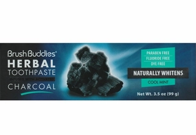 Brush Buddies Herbal Toothpaste Activated Charcoal Mint Fluoride Free