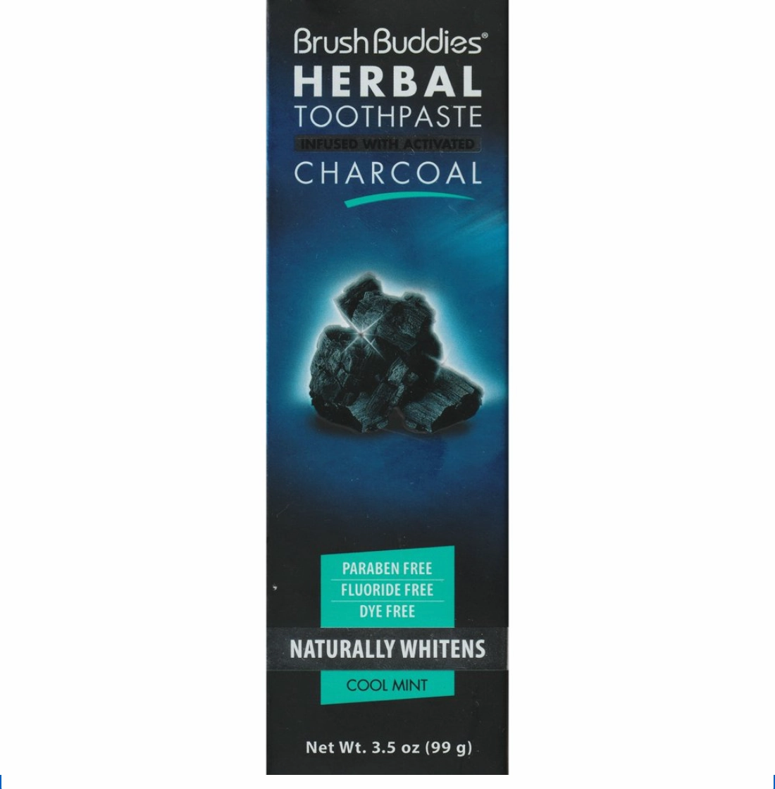 Brush Buddies Herbal Toothpaste Activated Charcoal Mint Fluoride Free