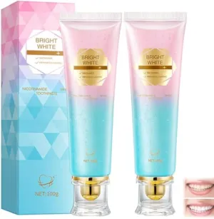 Busarus Toothpaste, Busarustoothpaste Whitenings,Tribright Niacinamide Whitening Toothpaste, Repair and Protect Teeth Fresh Breath (2 pcs)