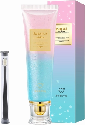 Busarus Toothpaste, Busarus Niacinamide Whitening Toothpaste, Fluoride-Free Whitening, with Coconut Oil & Xylitol, Freshen Breath (1)