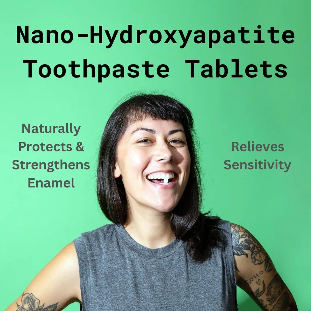 Canary Nano Hydroxyapatite Toothpaste Tablets Watermelon- Remineralizing, Fluoride Free, All Natural Tabs with Xylitol - Great for Kids, Plastic Free - 189 Count