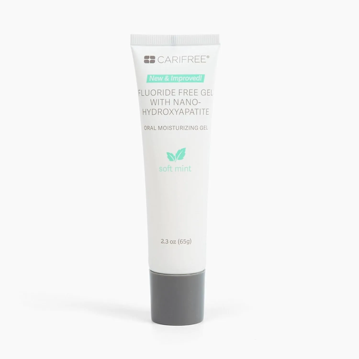 CariFree Fluoride Free Gel, Mint Flavored, Nano Hydroxyapatite Toothpaste, Neutralizes pH, Freshens Breath & Moistens Mouth, Dentist Recommended for Oral Care, 2.3 oz (Pack of 1), Soft Mint