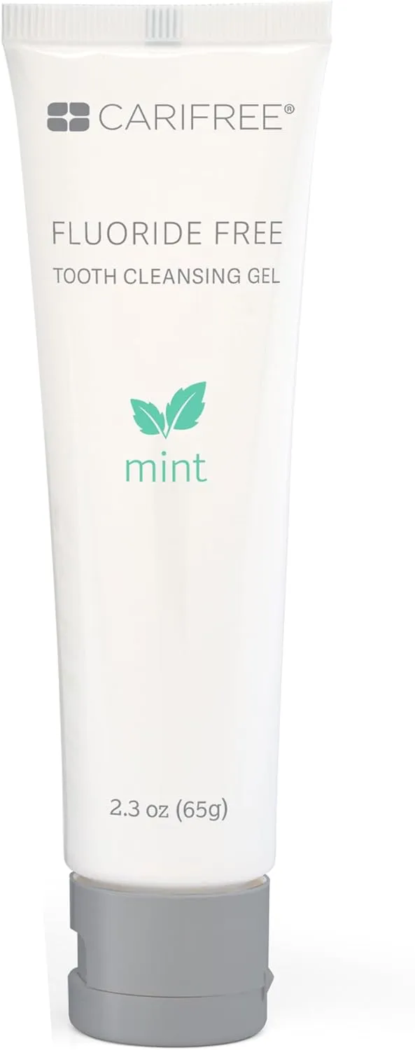 CariFree Fluoride Free Gel, Mint Flavored, Nano Hydroxyapatite Toothpaste, Neutralizes pH, Freshens Breath & Moistens Mouth, Dentist Recommended for Oral Care, 2.3 oz (Pack of 1)