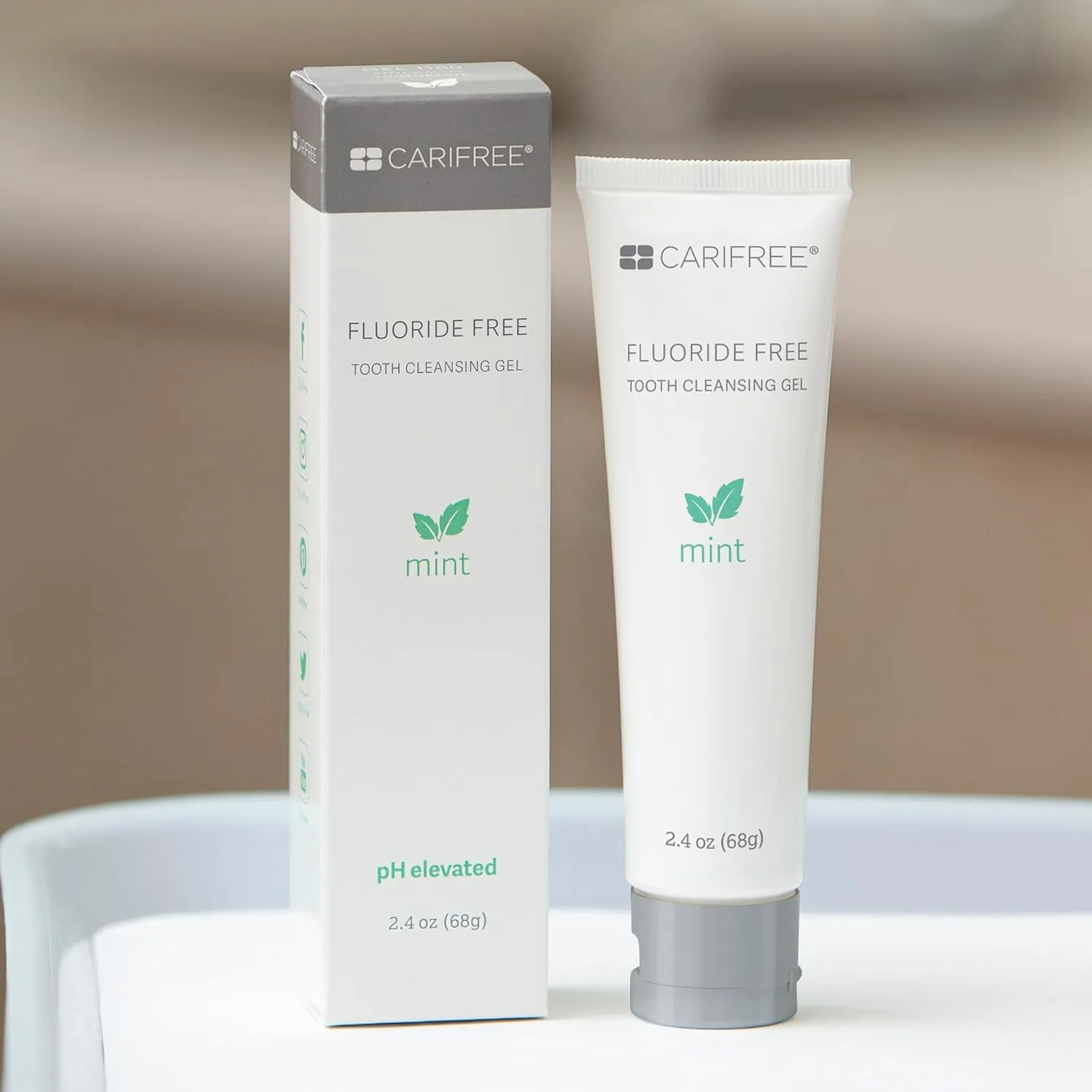 CariFree Fluoride Free Gel, Mint Flavored, Nano Hydroxyapatite Toothpaste, Neutralizes pH, Freshens Breath & Moistens Mouth, Dentist Recommended for Oral Care, 2.3 oz (Pack of 1)