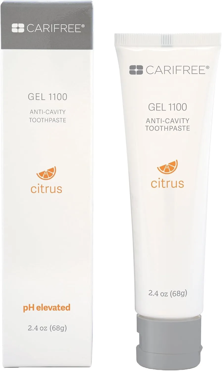 CariFree Gel 1100, Citrus Flavored, Anti-Cavity Fluoride Toothpaste with Nano Hydroxyapatite for pH Neutralization, Cavity Prevention & Enamel Protection, Dentist Recommended, Made in The U.S.A.