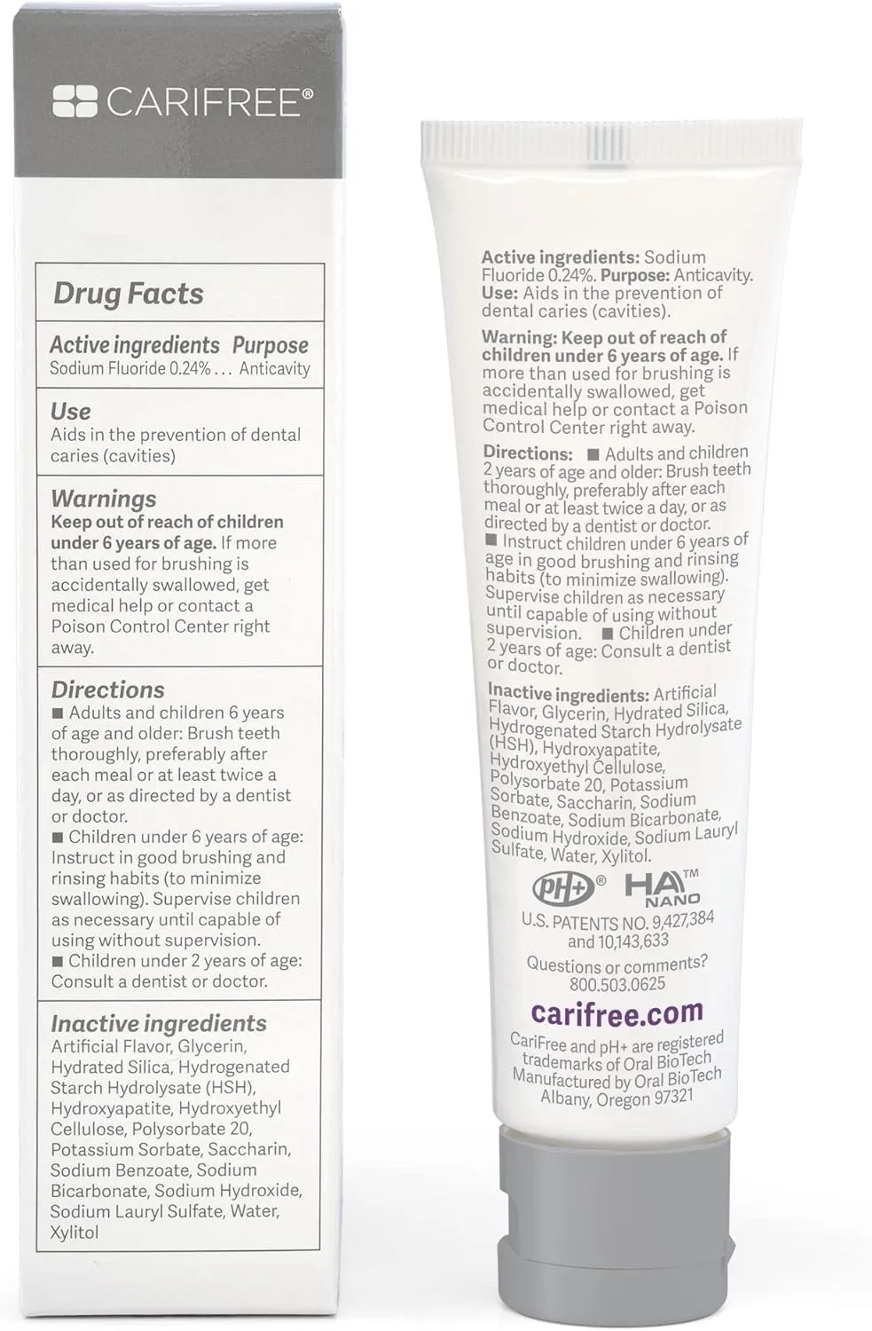 CariFree Maintenance & Prevention Kit, Grape | Anti-Cavity Fluoride Toothpaste & Mouthwash Freshens Breath and Moistens Mouth | Dentist Recommended for Oral Care (2 Piece Set)