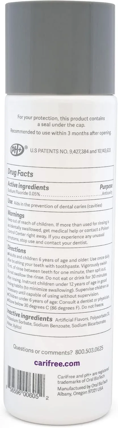 CariFree Maintenance & Prevention Kit, Grape | Anti-Cavity Fluoride Toothpaste & Mouthwash Freshens Breath and Moistens Mouth | Dentist Recommended for Oral Care (2 Piece Set)