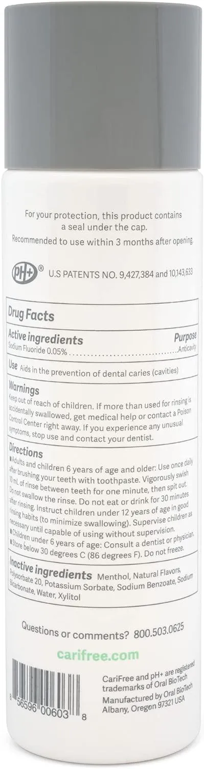 CariFree Maintenance & Prevention Kit, Mint Flavored | Anti-Cavity Fluoride Toothpaste & Mouthwash Freshens Breath and Moistens Mouth | Dentist Recommended for Oral Care (6 Piece Set)
