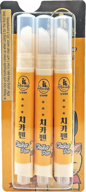 Cat Toothbrush Toothpaste Dental Care - All in One Kit, Cat Toothpaste in Toothbrush, Tooth Whitening & Cleaning, Oil for Healthy Gums (1 Pack, 3 Count)