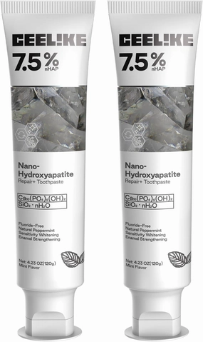 CEELIKE Hydroxyapatite Toothpaste for Advanced Enamel Protection, Gentle and Effective Formula, Fluoride-Free Toothpaste for Sensitive Teeth, 4.23oz (2)