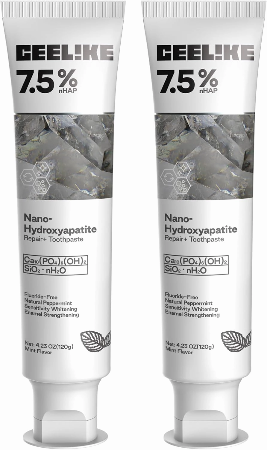 CEELIKE Hydroxyapatite Toothpaste for Advanced Enamel Protection, Gentle and Effective Formula, Fluoride-Free Toothpaste for Sensitive Teeth, 4.23oz (2)