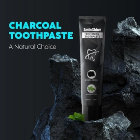Charcoal Activated Whitening Toothpaste with Menthol Flavor for Fresh Breath, Protect Enamel, Teeth Whitening Toothpaste | Charcoal Toothpaste - 100gm