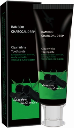 Charcoal Deep Toothpaste,Bamboo Charcoal Whitening Toothpaste,Activated Charcoal Deep Clean Toothpaste for Remove Tooth Stains,Whiten Teeth,Eliminate Bad Breath,and Care for Gums (3PCS)