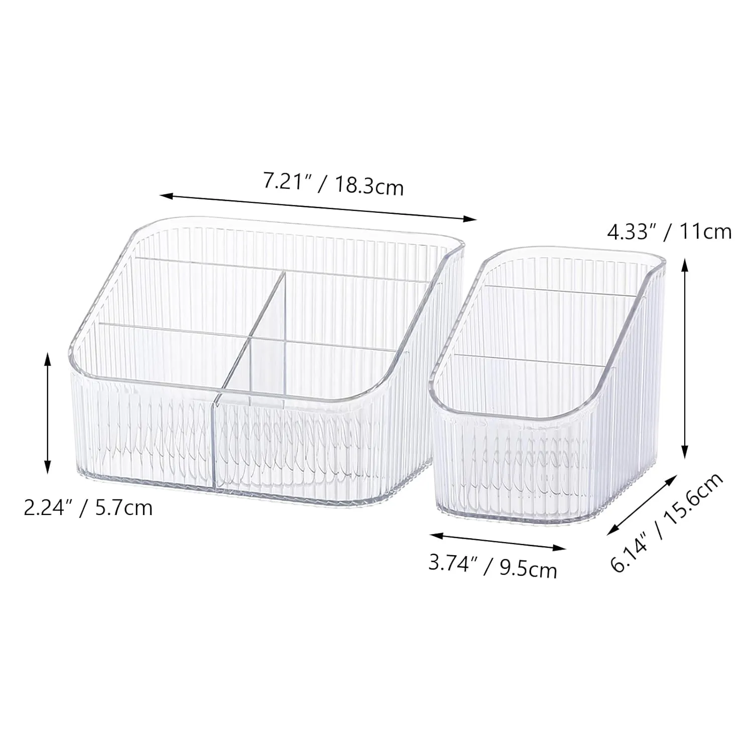 Clear Makeup Organizer, Makeup Brush Holder 8 Cups for Vanity, Bathroom Countertop Organizer, Dresser Organizer for Cosmetic Displays, Skincare Cups, Perfume Stand, Toiletry