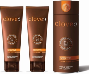 Clove Sensitive Toothpaste, Instant Soothing for Sensitivity, Dentist Perfected Formula, Safe Ingredients, Pack of 2, 200g