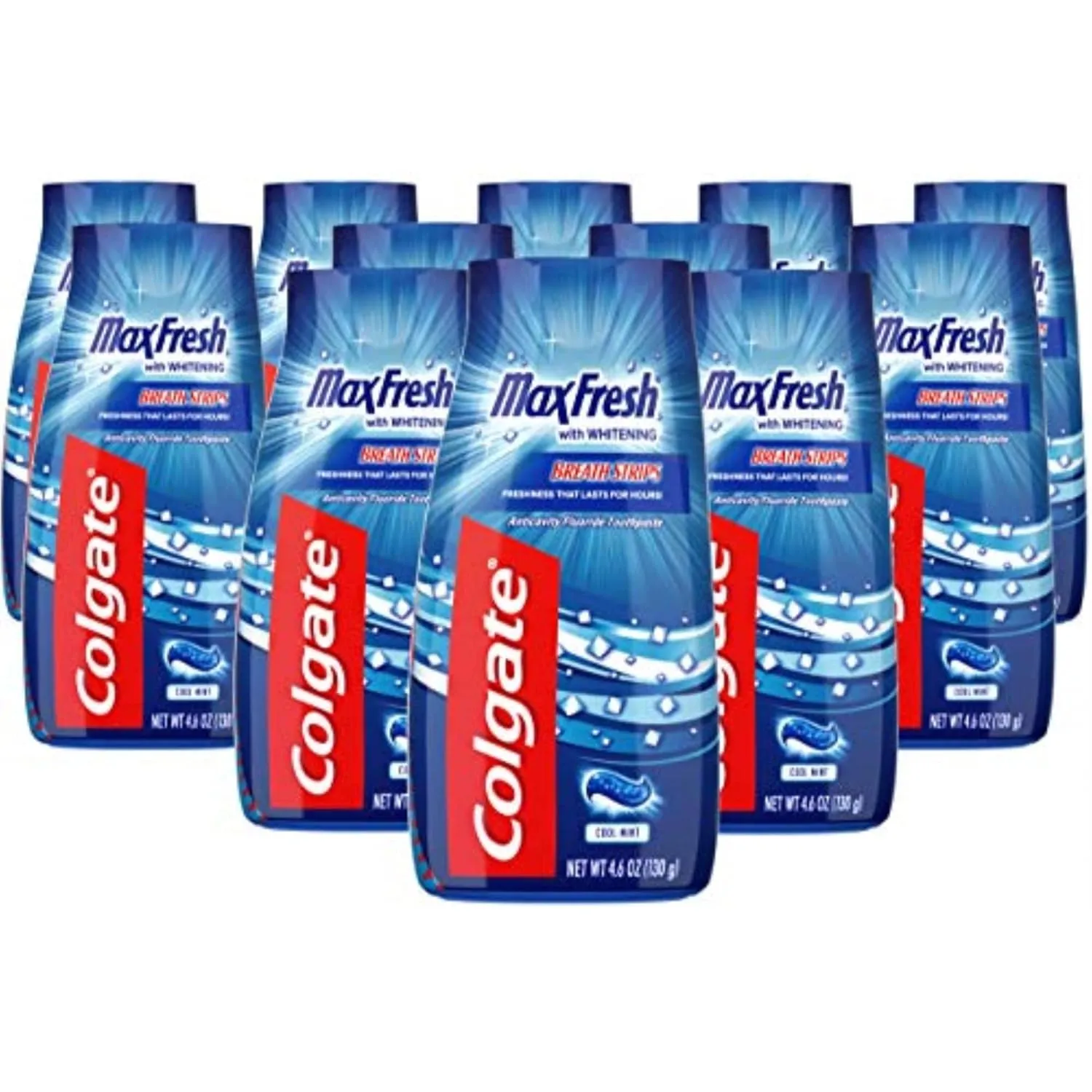 Colgate 2 in 1 Toothpaste Gel and Mouthwash ,4.6 Oz (Pack of 12)