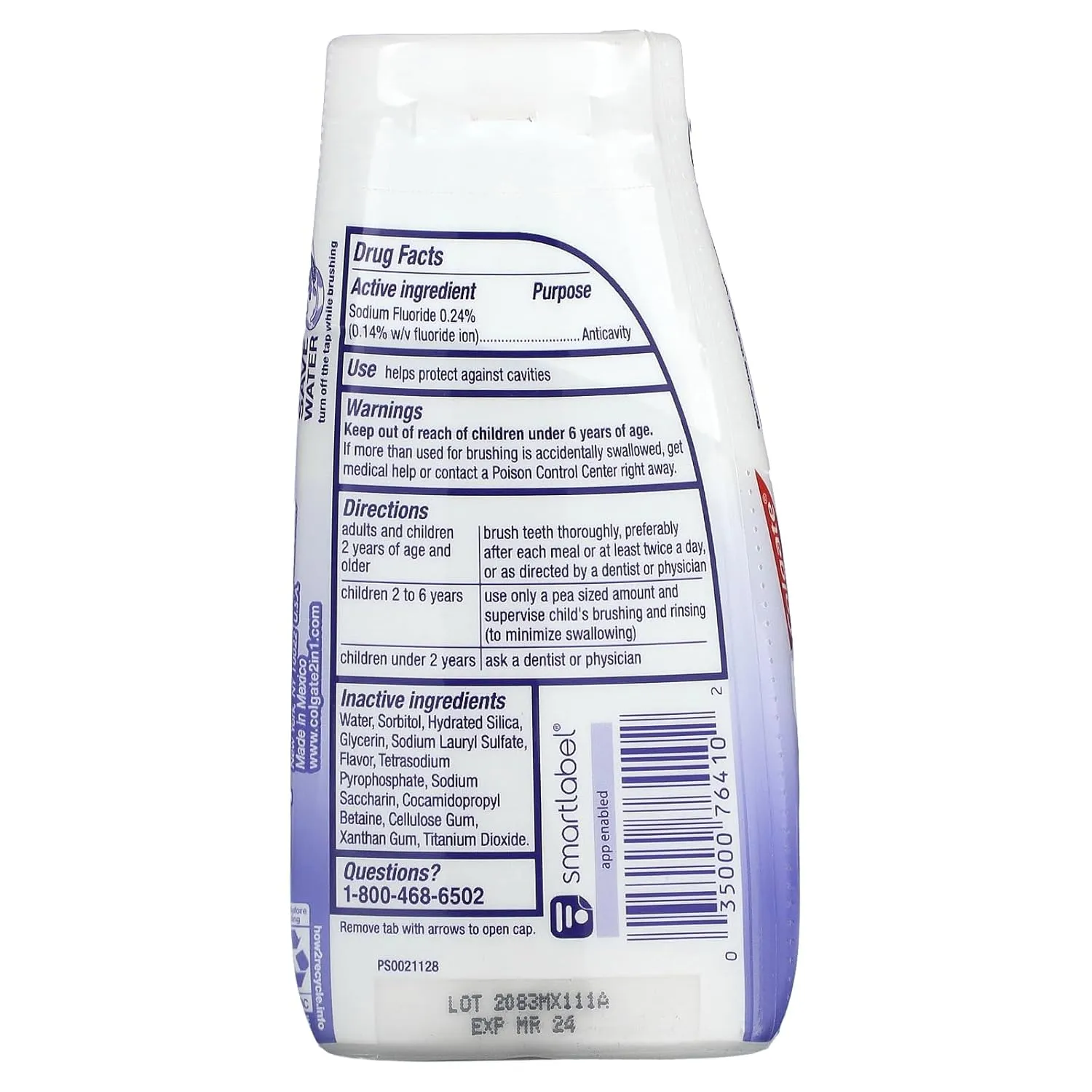Colgate 2-in-1 Whitening With Stain Lifters Toothpaste 4.60 Oz (4 Packs) (Packaging May Vary)