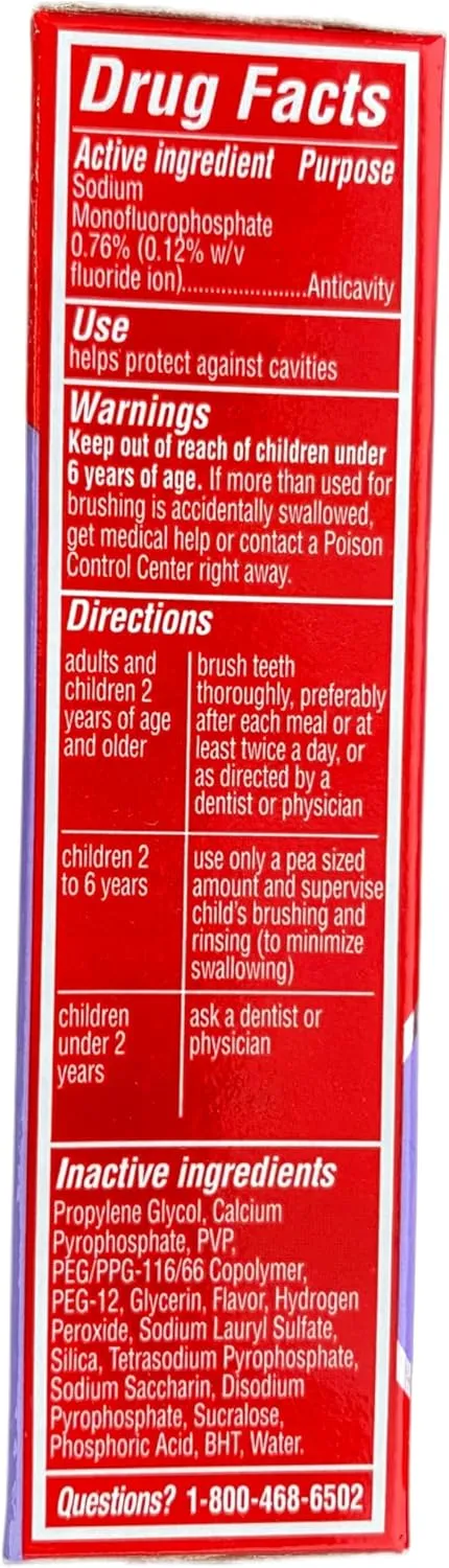 Colgate Optic White Advanced Toothpaste, Removes 5 Years of Stains, 0.75 oz (24g) - Pack of 12