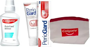 Colgate PerioGard Gum Protection Toothpaste 90g and MouthWash 250ml Helps Fight Plaque Dual Active Formula Helps to Keep Gums Healthy   Travel Bag Free