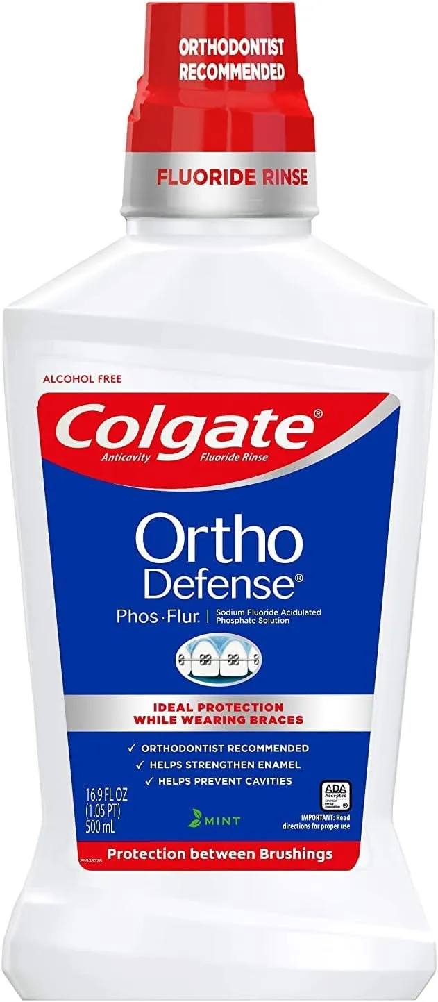Colgate Phos-Flur Anti-Cavity Fluoride Rinse Mint 16 oz (Pack of 4)