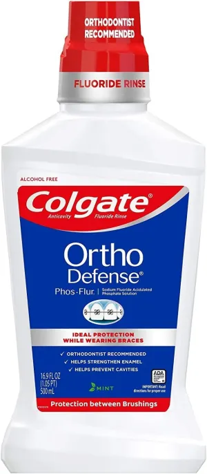 Colgate Phos-Flur Anti-Cavity Fluoride Rinse Mint 16 oz (Pack of 4)
