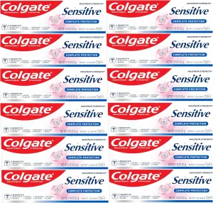Colgate Sensitive, Complete Protection, Mint Clean, 0.78 oz 22g, Maximum Strength, 12 pk