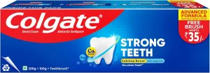 Colgate Strong Teeth Saver Pack Toothpaste (200 100) 300g with Toothbrush