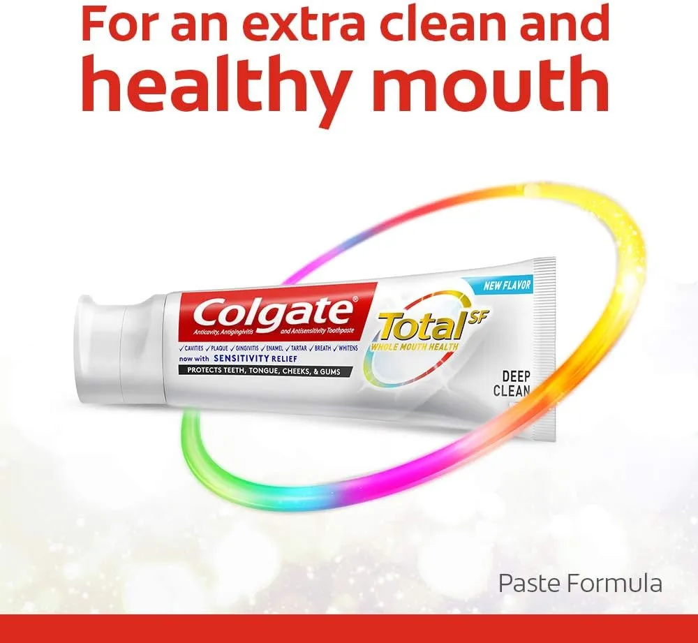 Colgate Total Toothpaste, Deep Clean, 5.1 ounce, 2 Count
