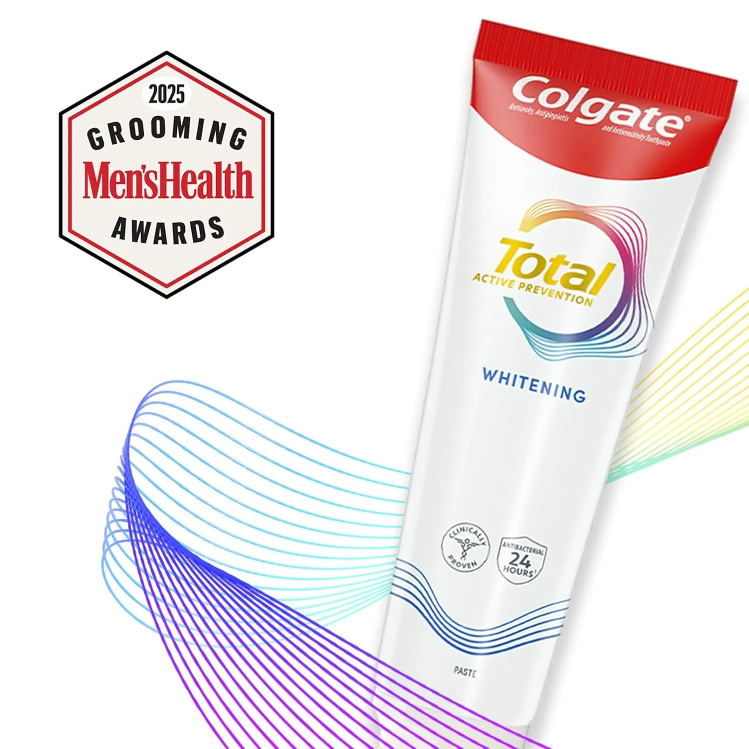 Colgate Total Whitening Toothpaste with Fluoride, 10 Benefits Including Sensitivity Relief and Stain Removal, Mint, 5.1 ounces (4 Pack)
