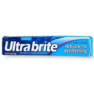 Colgate Ultra Brite Advanced Whitening Anticavity Fluoride Toothpaste, Clean Mint Flavor, 6 oz. (Pack of 3)