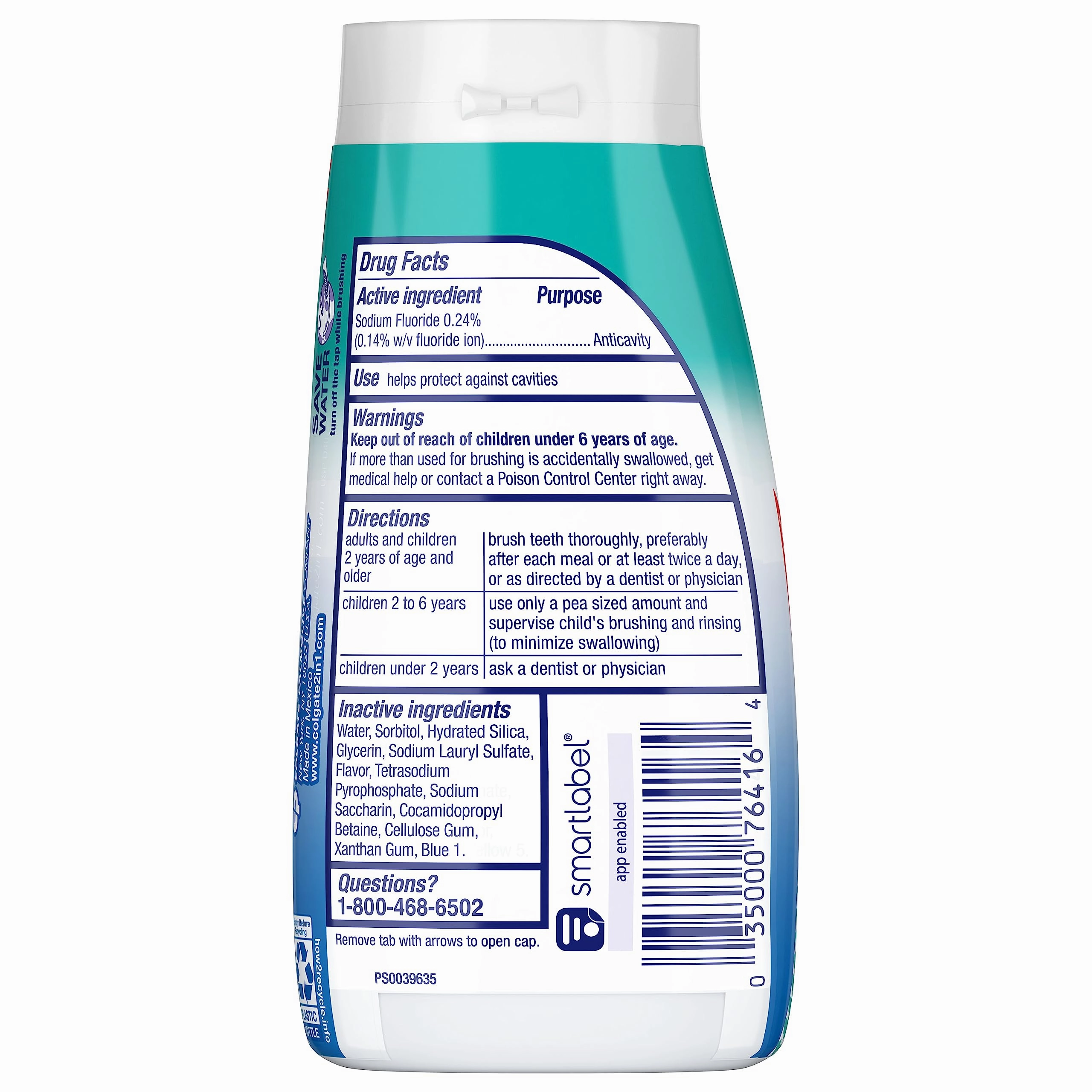 Colgate 2-in-1 Whitening Toothpaste Gel and Mouthwash, Icy Blast, 4.6 Ounce