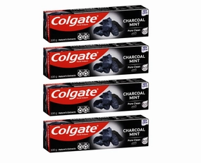 Colgate Charcoal Mint Pure Clean Fluoride Toothpaste (100g, Pack of 4)