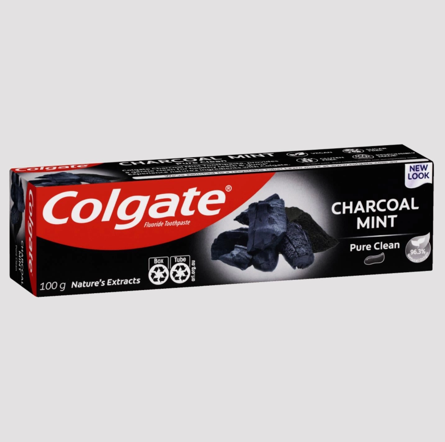Colgate Charcoal Mint Pure Clean Fluoride Toothpaste (100g, Pack of 4)