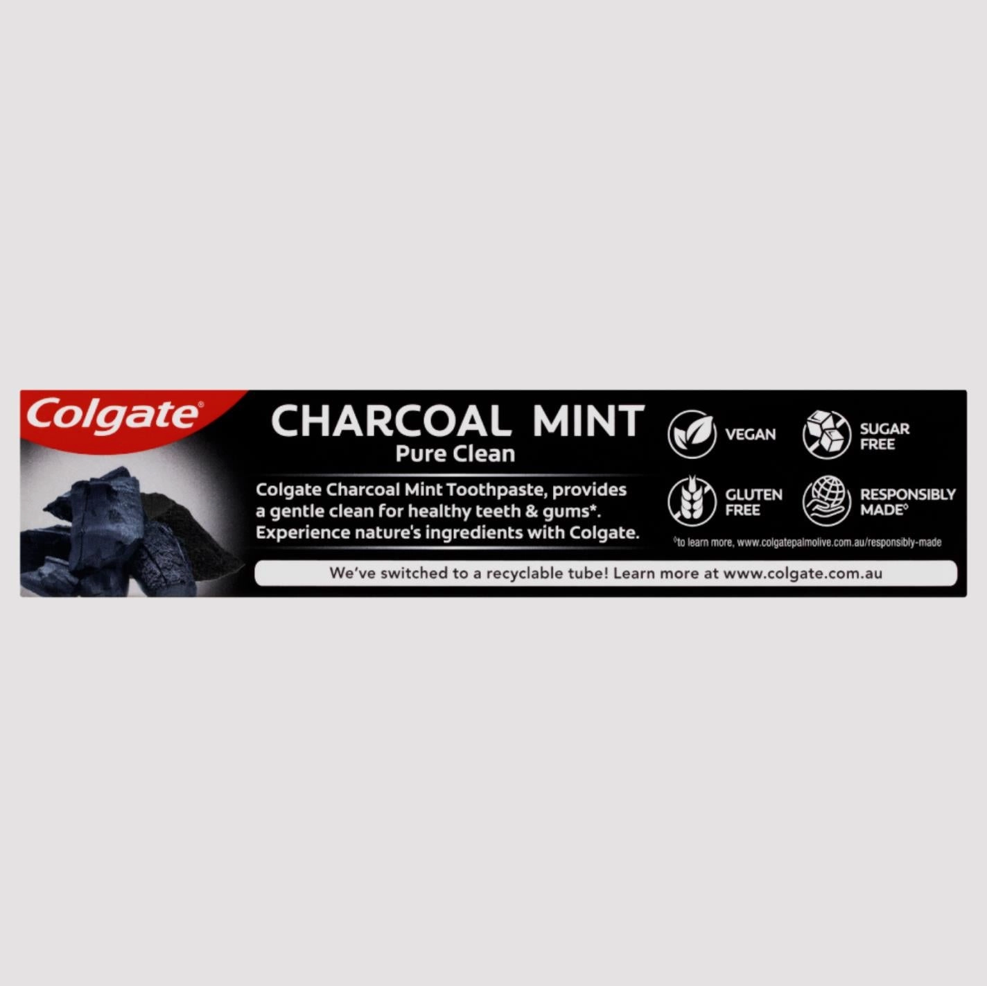 Colgate Charcoal Mint Pure Clean Fluoride Toothpaste (100g, Pack of 4)