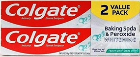 Colgate Colgate baking soda and peroxide whitening toothpaste, frosty mint - 6 ounce (twin pack), 12 Fl Oz