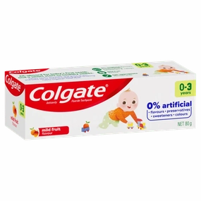 Colgate Kids Toothpaste 0-3 Years 80g Mild Fruit Flavour