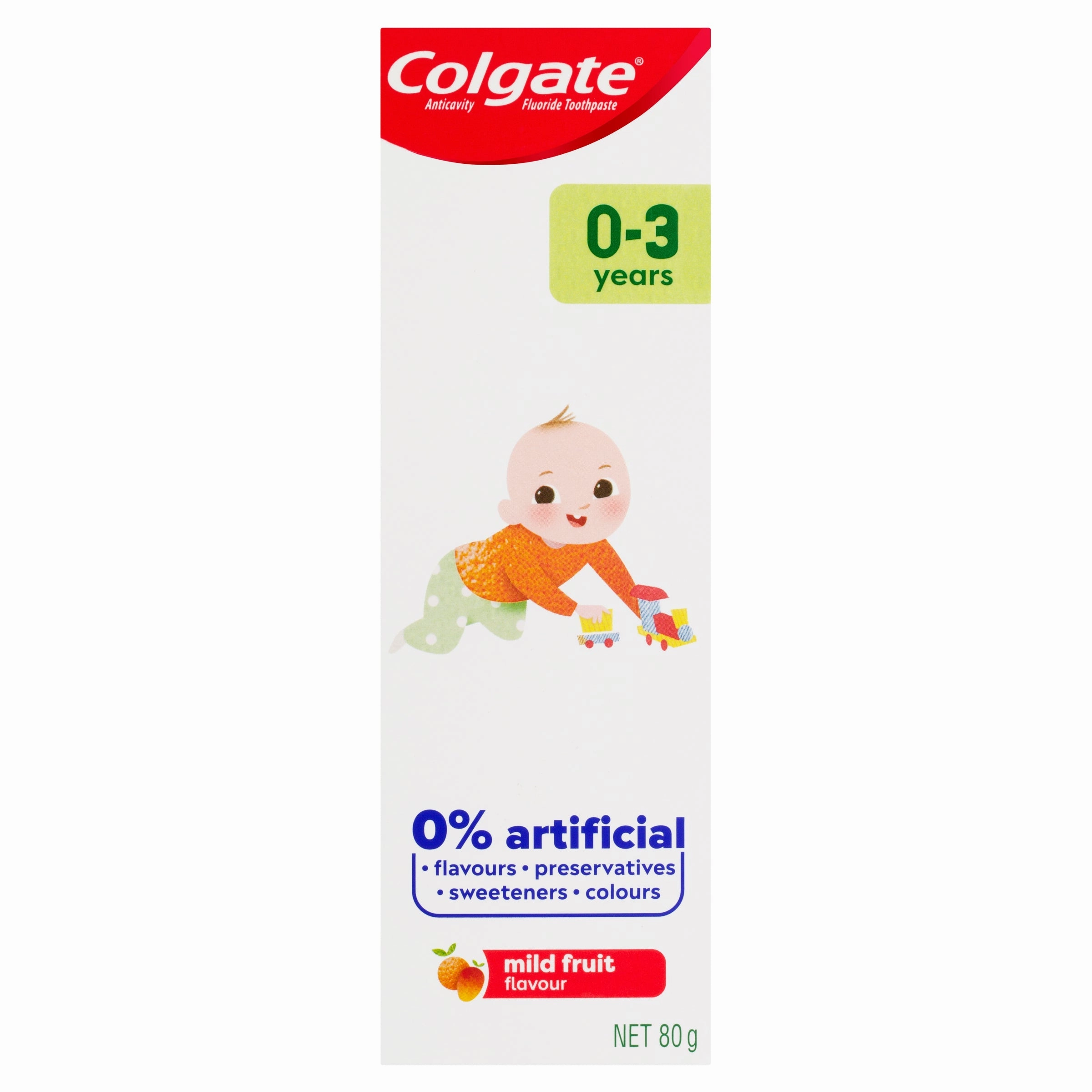 Colgate Kids Toothpaste 0-3 Years 80g Mild Fruit Flavour
