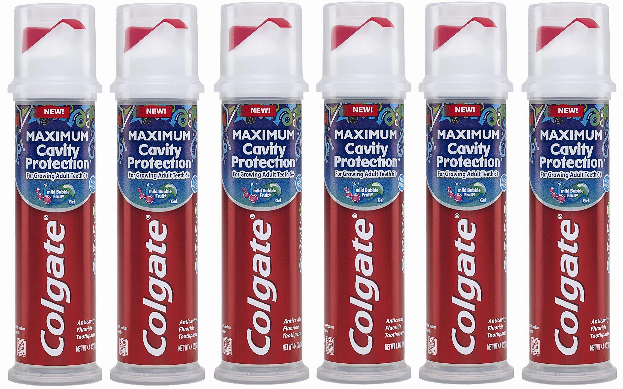 Colgate Kids Toothpaste Pump with Fluoride, Anticavity & Cavity Protection Toothpaste, for Ages 6  & Max Fresh Whitening Toothpaste with Mini Strips, Clean Mint Toothpaste for Bad Breath