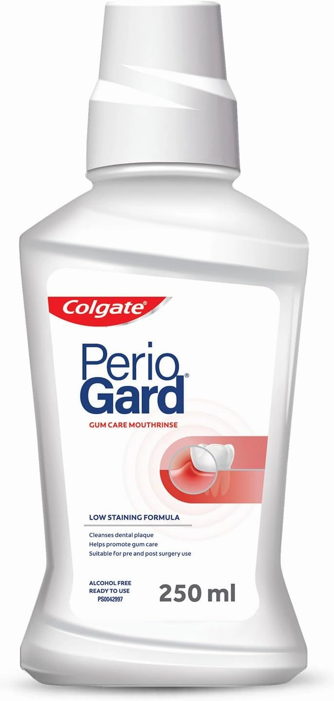 Colgate Periogard Mouthwash Plaque Removal 250ml/8.5oz   Periogard Toothpaste 20g/0.7oz Free