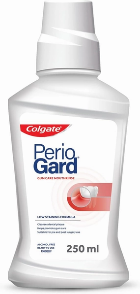 Colgate Periogard Mouthwash Plaque Removal 250ml/8.5oz   Periogard Toothpaste 20g/0.7oz Free