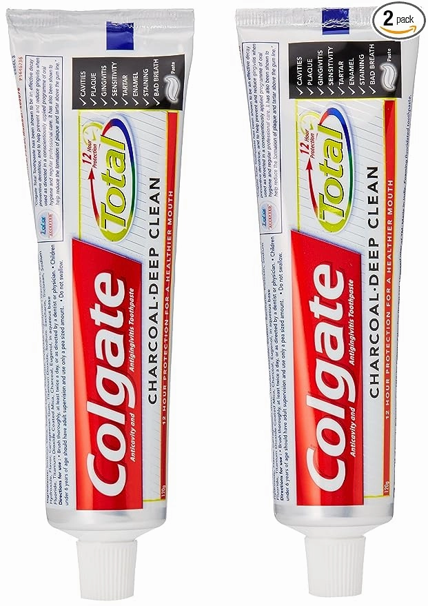 colgate total charcoal toothpaste saver pack - 3 x120 g