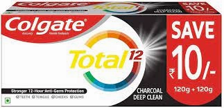 colgate total charcoal toothpaste saver pack - 3 x120 g