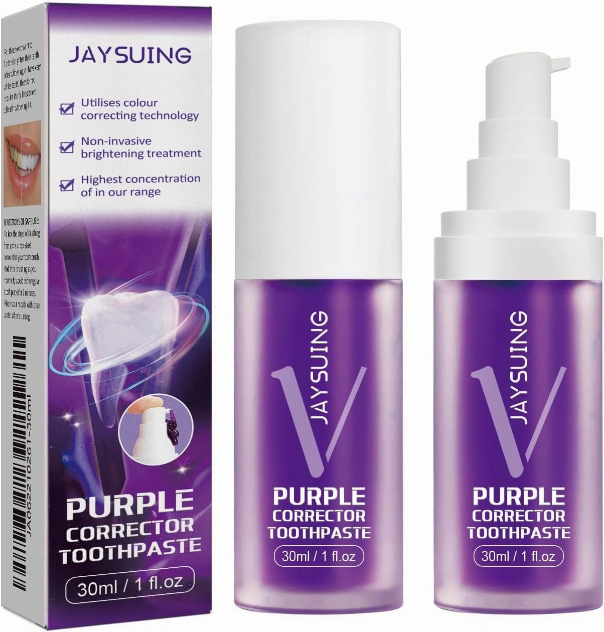 Color-Correcting Teeth Whitening Toothpaste - Stain Removal & Fresh Breath(1PCS)