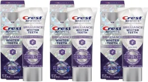 Crest 3D White Brilliance Whiter Teeth Pro Ultra White Toothpaste, 3oz (Pack of 3)
