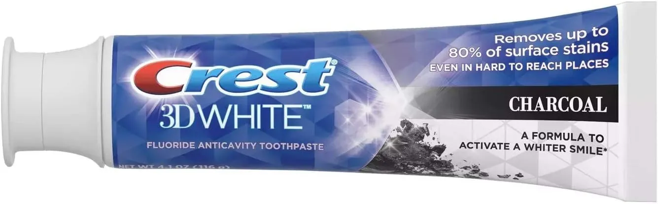 Crest 3D White Charcoal Toothpaste 4.1 Oz (116g) - Pack of 2